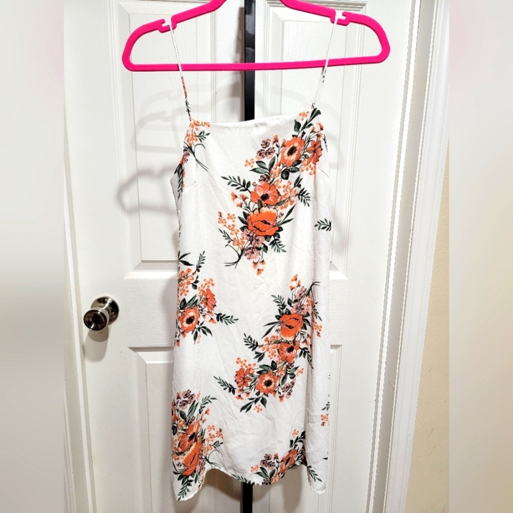 Trixxi Tropical Floral Slip Mini Dress Women's Size Small